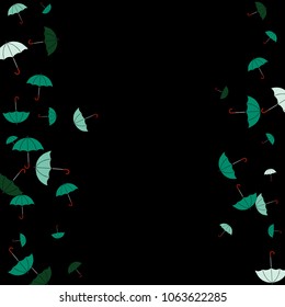 Pretty summer background with umbrellas. Umbrellas In Cartoon Free Style. Pattern Art Illustration Vector
