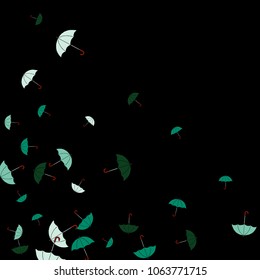 Pretty summer background with umbrellas. Umbrellas In Cartoon Free Style. Pattern Art Illustration Vector
