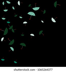 Pretty summer background with umbrellas. Umbrellas In Cartoon Free Style. Pattern Art Illustration Vector