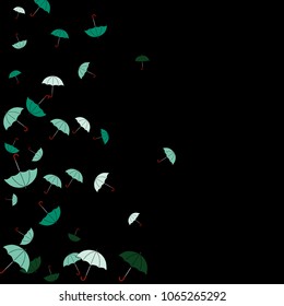 Pretty summer background with umbrellas. Umbrellas In Cartoon Free Style. Pattern Art Illustration Vector