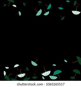 Pretty summer background with umbrellas. Umbrellas In Cartoon Free Style. Pattern Art Illustration Vector