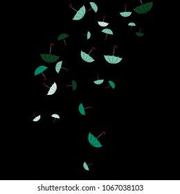 Pretty summer background with umbrellas. Umbrellas In Cartoon Free Style. Pattern Art Illustration Vector