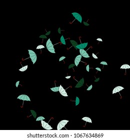 Pretty summer background with umbrellas. Umbrellas In Cartoon Free Style. Pattern Art Illustration Vector