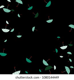 Pretty summer background with umbrellas. Umbrellas In Cartoon Free Style. Pattern Art Illustration Vector
