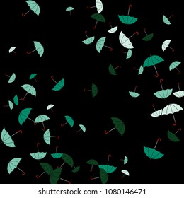 Pretty summer background with umbrellas. Umbrellas In Cartoon Free Style. Pattern Art Illustration Vector
