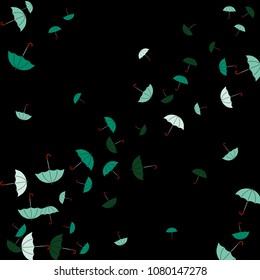 Pretty summer background with umbrellas. Umbrellas In Cartoon Free Style. Pattern Art Illustration Vector
