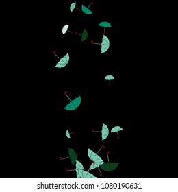 Pretty summer background with umbrellas. Umbrellas In Cartoon Free Style. Pattern Art Illustration Vector
