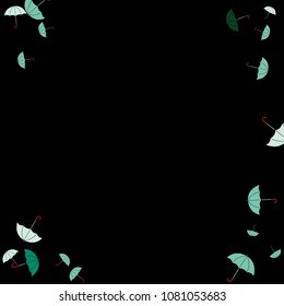 Pretty summer background with umbrellas. Umbrellas In Cartoon Free Style. Pattern Art Illustration Vector
