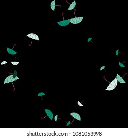 Pretty summer background with umbrellas. Umbrellas In Cartoon Free Style. Pattern Art Illustration Vector

