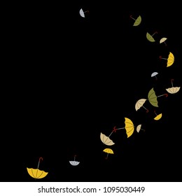 Pretty summer background with umbrellas. Umbrellas In Cartoon Free Style. Pattern Art Illustration Vector
