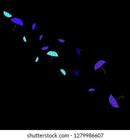 Pretty summer background with umbrellas. Umbrellas In Cartoon Free Style. Pattern Art Illustration Vector