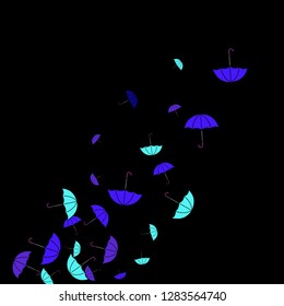 Pretty summer background with umbrellas. Umbrellas In Cartoon Free Style. Pattern Art Illustration Vector