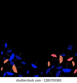 Pretty summer background with umbrellas. Umbrellas In Cartoon Free Style. Pattern Art Illustration Vector
