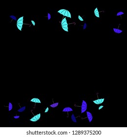 Pretty summer background with umbrellas. Umbrellas In Cartoon Free Style. Pattern Art Illustration Vector

