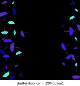 Pretty summer background with umbrellas. Umbrellas In Cartoon Free Style. Pattern Art Illustration Vector

