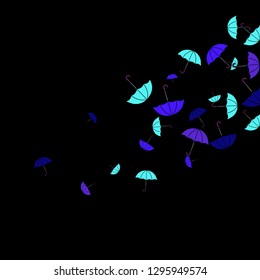 Pretty summer background with umbrellas. Umbrellas In Cartoon Free Style. Pattern Art Illustration Vector
