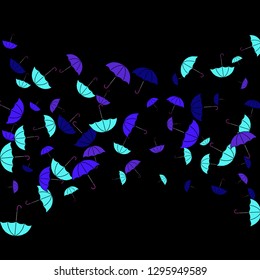 Pretty summer background with umbrellas. Umbrellas In Cartoon Free Style. Pattern Art Illustration Vector
