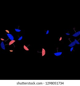 Pretty summer background with umbrellas. Umbrellas In Cartoon Free Style. Pattern Art Illustration Vector

