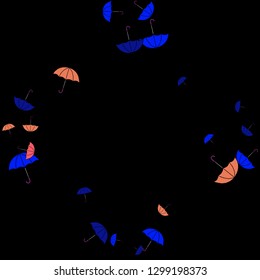Pretty summer background with umbrellas. Umbrellas In Cartoon Free Style. Pattern Art Illustration Vector

