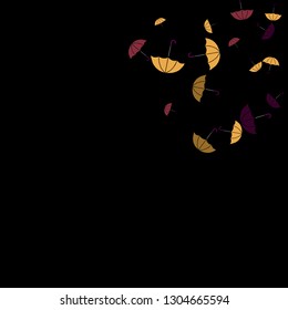 Pretty summer background with umbrellas. Umbrellas In Cartoon Free Style. Pattern Art Illustration Vector