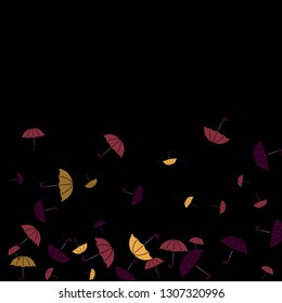 Pretty summer background with umbrellas. Umbrellas In Cartoon Free Style. Pattern Art Illustration Vector
