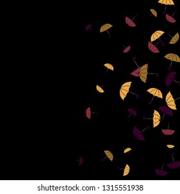 Pretty summer background with umbrellas. Umbrellas In Cartoon Free Style. Pattern Art Illustration Vector
