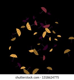 Pretty summer background with umbrellas. Umbrellas In Cartoon Free Style. Pattern Art Illustration Vector