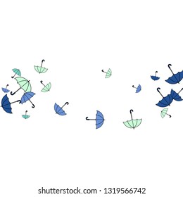 Pretty summer background with umbrellas. Umbrellas In Cartoon Free Style. Pattern Art Illustration Vector
