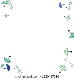 Pretty summer background with umbrellas. Umbrellas In Cartoon Free Style. Pattern Art Illustration Vector