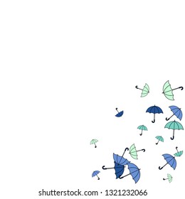 Pretty summer background with umbrellas. Umbrellas In Cartoon Free Style. Pattern Art Illustration Vector