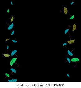 Pretty summer background with umbrellas. Umbrellas In Cartoon Free Style. Pattern Art Illustration Vector
