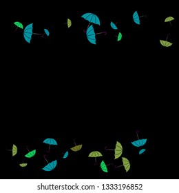 Pretty summer background with umbrellas. Umbrellas In Cartoon Free Style. Pattern Art Illustration Vector

