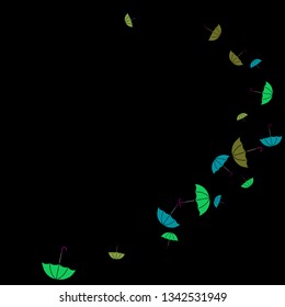 Pretty summer background with umbrellas. Umbrellas In Cartoon Free Style. Pattern Art Illustration Vector
