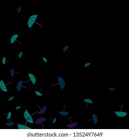 Pretty summer background with umbrellas. Umbrellas In Cartoon Free Style. Pattern Art Illustration Vector