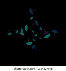 Pretty summer background with umbrellas. Umbrellas In Cartoon Free Style. Pattern Art Illustration Vector