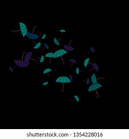 Pretty summer background with umbrellas. Umbrellas In Cartoon Free Style. Pattern Art Illustration Vector