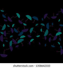 Pretty summer background with umbrellas. Umbrellas In Cartoon Free Style. Pattern Art Illustration Vector