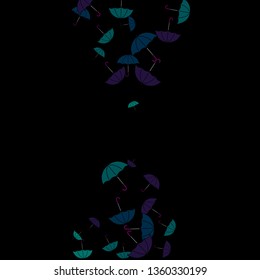 Pretty summer background with umbrellas. Umbrellas In Cartoon Free Style. Pattern Art Illustration Vector