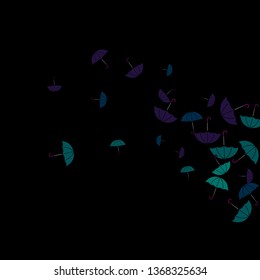 Pretty summer background with umbrellas. Umbrellas In Cartoon Free Style. Pattern Art Illustration Vector
