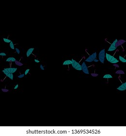 Pretty summer background with umbrellas. Umbrellas In Cartoon Free Style. Pattern Art Illustration Vector
