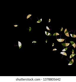 Pretty summer background with umbrellas. Umbrellas In Cartoon Free Style. Pattern Art Illustration Vector