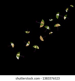Pretty summer background with umbrellas. Umbrellas In Cartoon Free Style. Pattern Art Illustration Vector