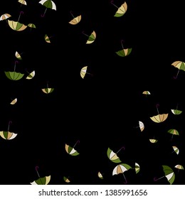 Pretty summer background with umbrellas. Umbrellas In Cartoon Free Style. Pattern Art Illustration Vector