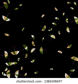 Pretty summer background with umbrellas. Umbrellas In Cartoon Free Style. Pattern Art Illustration Vector