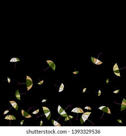 Pretty summer background with umbrellas. Umbrellas In Cartoon Free Style. Pattern Art Illustration Vector
