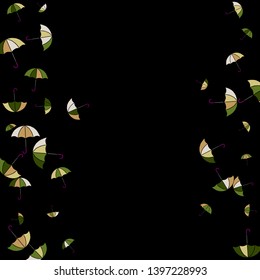 Pretty summer background with umbrellas. Umbrellas In Cartoon Free Style. Pattern Art Illustration Vector
