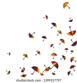 Pretty summer background with umbrellas. Umbrellas In Cartoon Free Style. Pattern Art Illustration Vector
