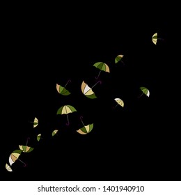 Pretty summer background with umbrellas. Umbrellas In Cartoon Free Style. Pattern Art Illustration Vector
