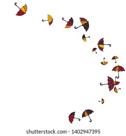 Pretty summer background with umbrellas. Umbrellas In Cartoon Style. Pattern Art Illustration Vector
