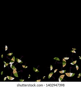 Pretty summer background with umbrellas. Umbrellas In Cartoon Style. Pattern Art Illustration Vector
